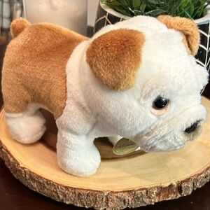 Aurora Myoni Bulldog Plush‎ Toy Brown And White Stuffed Animal NWOT
